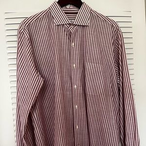 LORO PIANA Long Sleeve RED Striped Shirt
